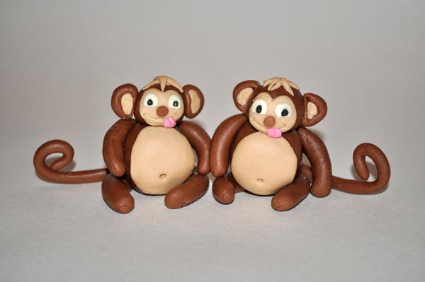 fondant monkey decoration