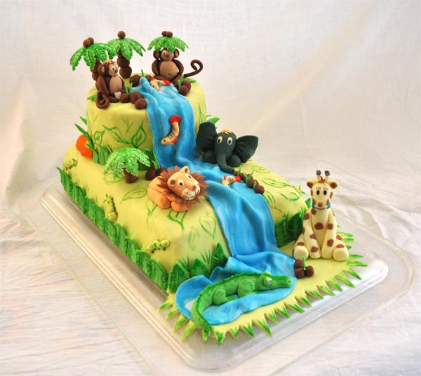 jungle birthday cake