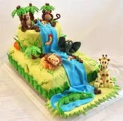 Jungle birthday cakes