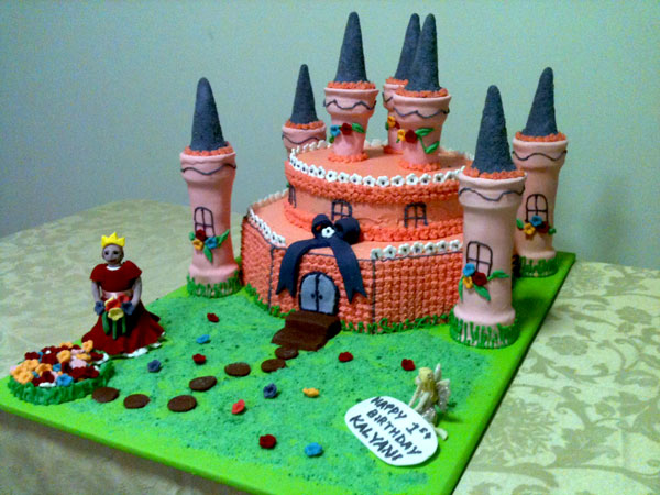 castle birthday cake for girls
