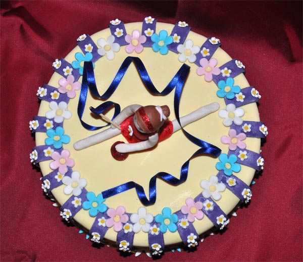 Gymnastics birthday cake