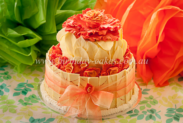 wedding roses cake