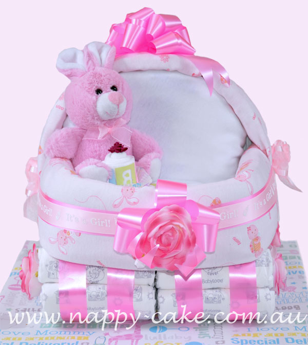 nappy cake for girls
