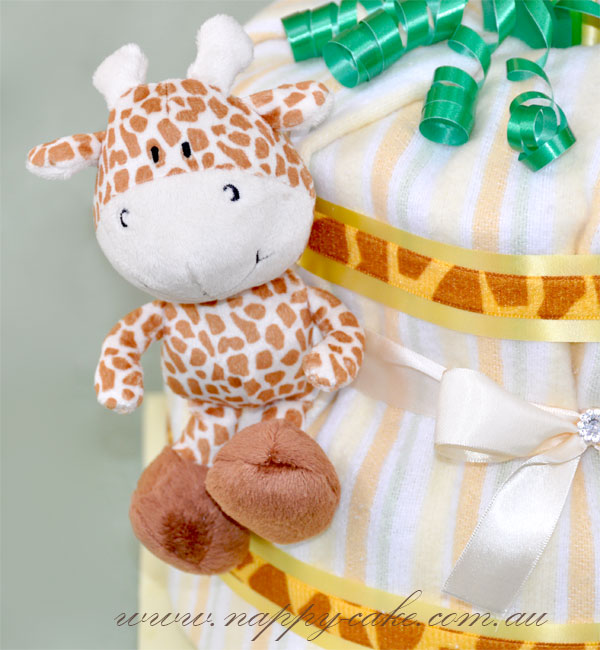 jungle animals nappy cake for baby