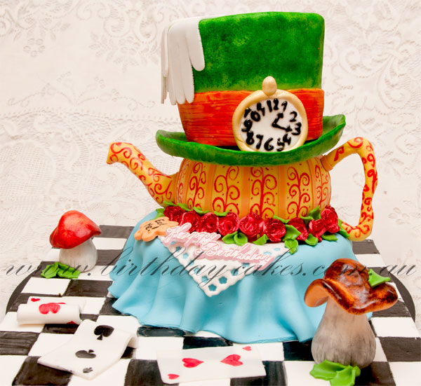 alice in wonderland birthday cake for girls