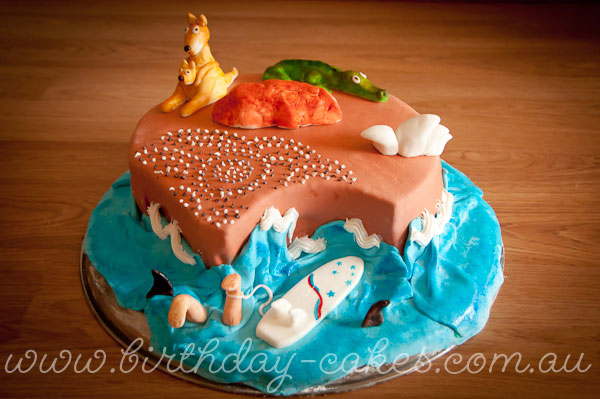 australia shaped cake