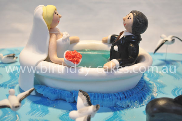 bath tub wedding cake