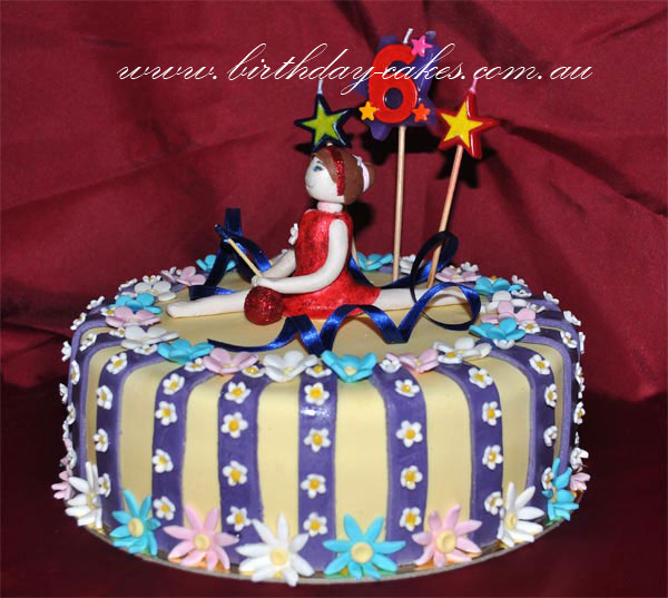 gymnastics birthday cake for girls