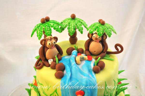 jungle cake monkey decoration