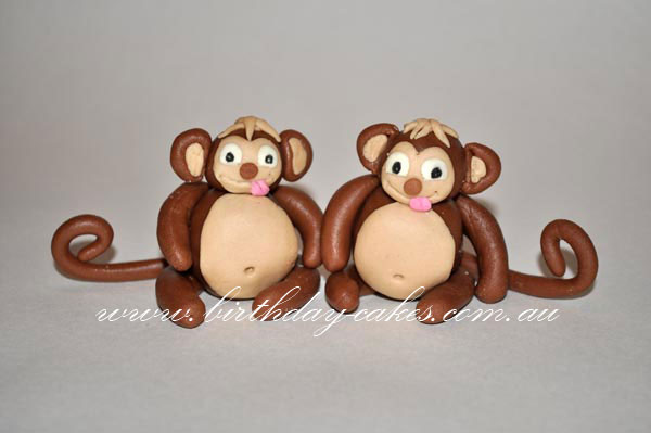 fondant monkey cake decoration