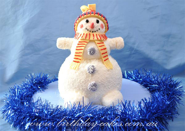 snowman christmas cake