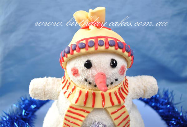 snowman 3d cake
