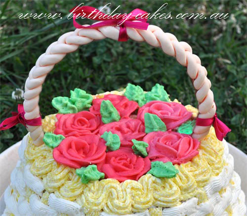 Basket of Roses Cake