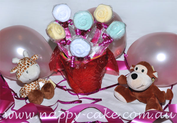 washcloth lollipops