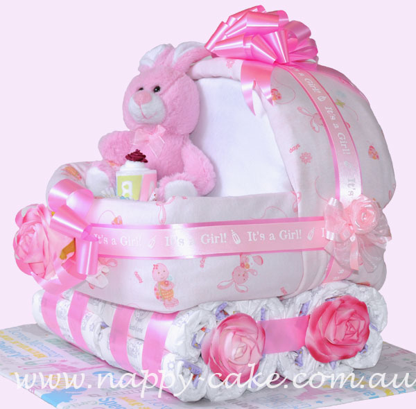 nappy cake for girls